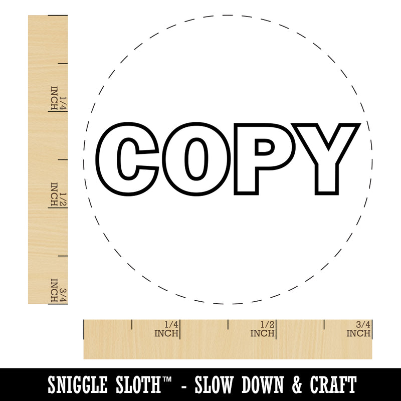 Copy Bold Text Outline Rubber Stamp for Stamping Crafting Planners