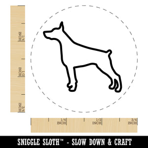 Dobermann Pinscher Dog Outline Rubber Stamp for Stamping Crafting Planners