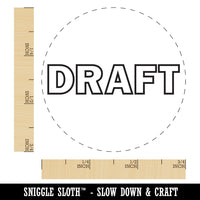 Draft Bold Text Outline Rubber Stamp for Stamping Crafting Planners