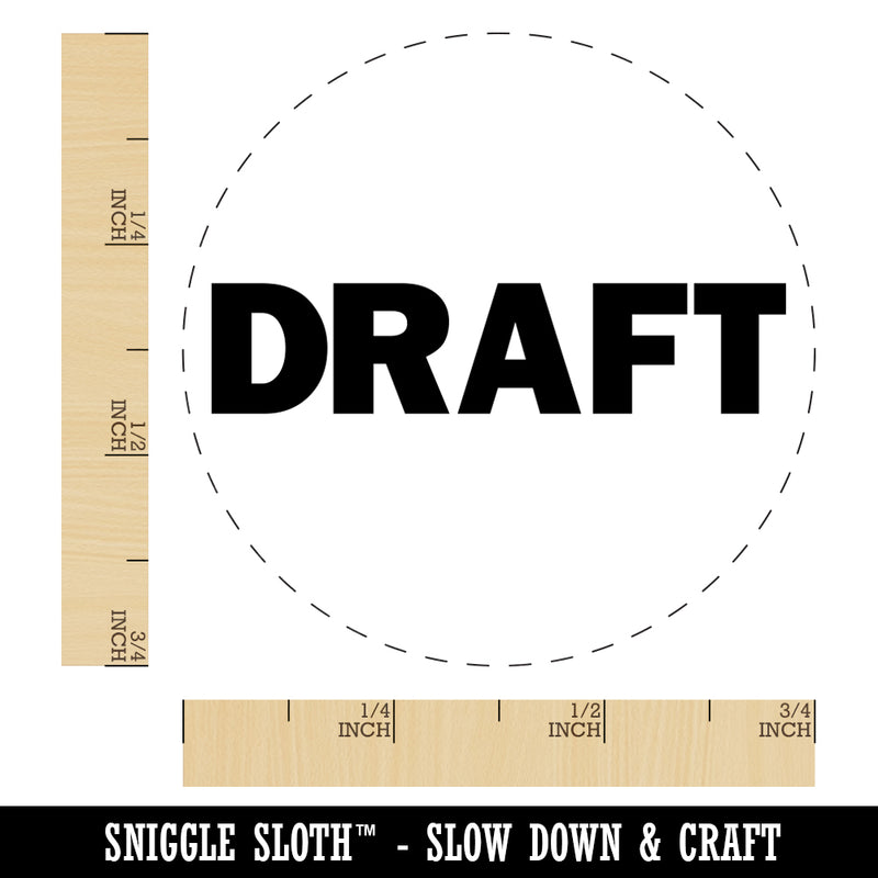 Draft Bold Text Solid Rubber Stamp for Stamping Crafting Planners