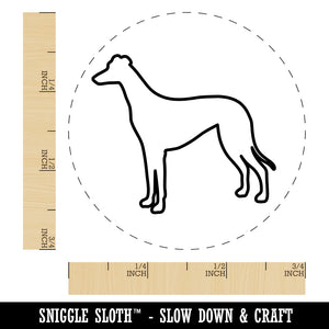 Greyhound Dog Outline Rubber Stamp for Stamping Crafting Planners