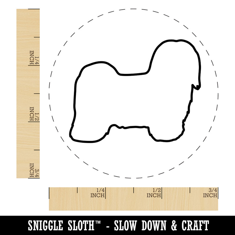 Havanese Dog Outline Rubber Stamp for Stamping Crafting Planners
