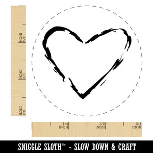 Heart Love Sketch Outline Rubber Stamp for Stamping Crafting Planners