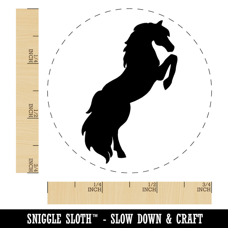 Horse Rearing on Hind Legs Solid Rubber Stamp for Stamping Crafting Planners