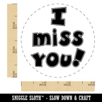 I Miss You Fun Text Rubber Stamp for Stamping Crafting Planners