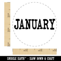 January Month Calendar Fun Text Rubber Stamp for Stamping Crafting Planners