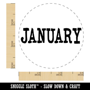 January Month Calendar Fun Text Rubber Stamp for Stamping Crafting Planners