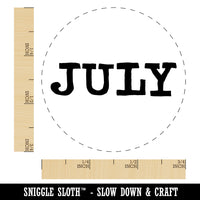 July Month Calendar Fun Text Rubber Stamp for Stamping Crafting Planners
