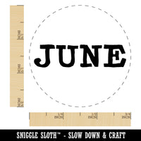 June Month Calendar Fun Text Rubber Stamp for Stamping Crafting Planners