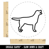 Labrador Retriever Dog Outline Rubber Stamp for Stamping Crafting Planners