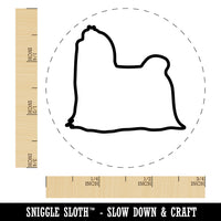 Maltese Dog Outline Rubber Stamp for Stamping Crafting Planners