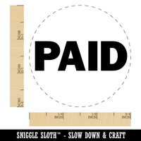 Paid Bold Text Solid Rubber Stamp for Stamping Crafting Planners