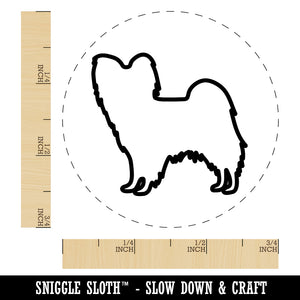 Papillon Continental Toy Spaniel Dog Outline Rubber Stamp for Stamping Crafting Planners