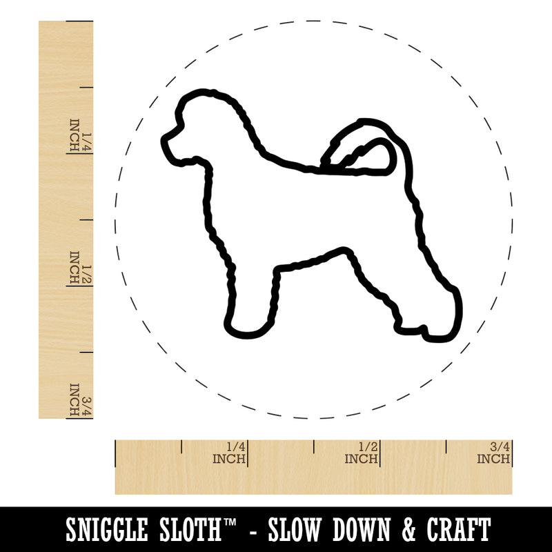 Portuguese Water Dog Outline Rubber Stamp for Stamping Crafting Planners