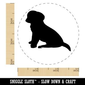 Puppy Dog Sitting Solid Rubber Stamp for Stamping Crafting Planners