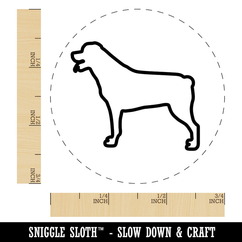 Rottweiler Dog Outline Rubber Stamp for Stamping Crafting Planners