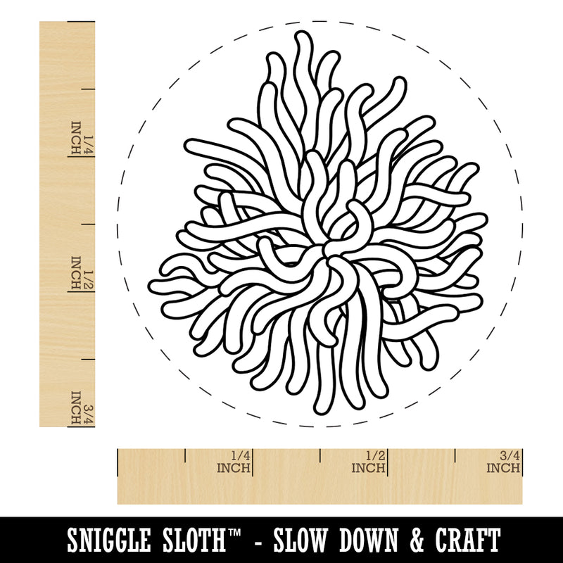 Sea Anemone Outline Ocean Life Rubber Stamp for Stamping Crafting Planners