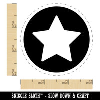 Star in Circle Rubber Stamp for Stamping Crafting Planners