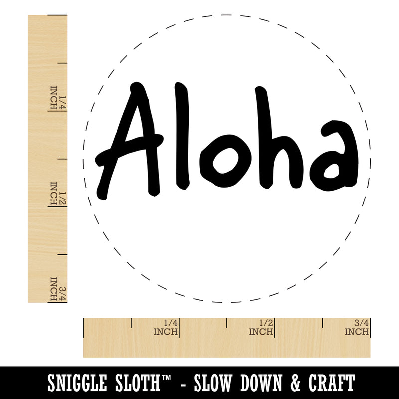Aloha Fun Text Rubber Stamp for Stamping Crafting Planners