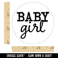 Baby Girl Fun Text Rubber Stamp for Stamping Crafting Planners