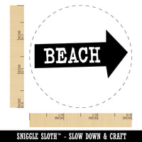 Beach Arrow Fun Text Rubber Stamp for Stamping Crafting Planners