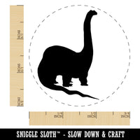 Brachiosaurus Dinosaur Solid Rubber Stamp for Stamping Crafting Planners