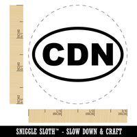 Canada CDN Euro Oval Rubber Stamp for Stamping Crafting Planners