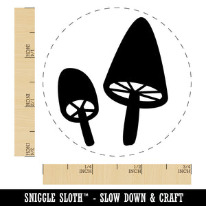 Charming Toadstool Mushroom Pair Rubber Stamp for Stamping Crafting Planners