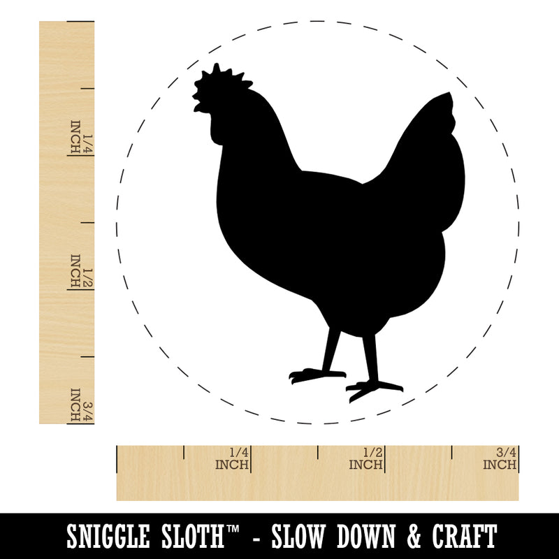 Chicken Standing Solid Rubber Stamp for Stamping Crafting Planners