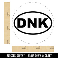 Denmark DNK Euro Oval Rubber Stamp for Stamping Crafting Planners