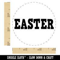 Easter Fun Text Rubber Stamp for Stamping Crafting Planners