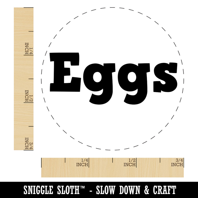 Eggs Fun Text Rubber Stamp for Stamping Crafting Planners