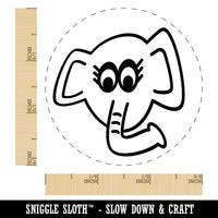 Elegant Elephant Face Rubber Stamp for Stamping Crafting Planners