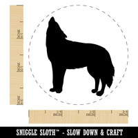 Howling Wolf Solid Rubber Stamp for Stamping Crafting Planners