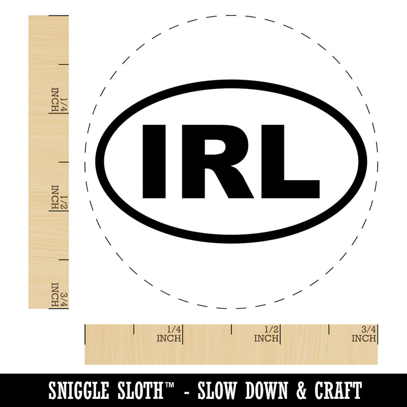 Ireland IRL Euro Oval Rubber Stamp for Stamping Crafting Planners