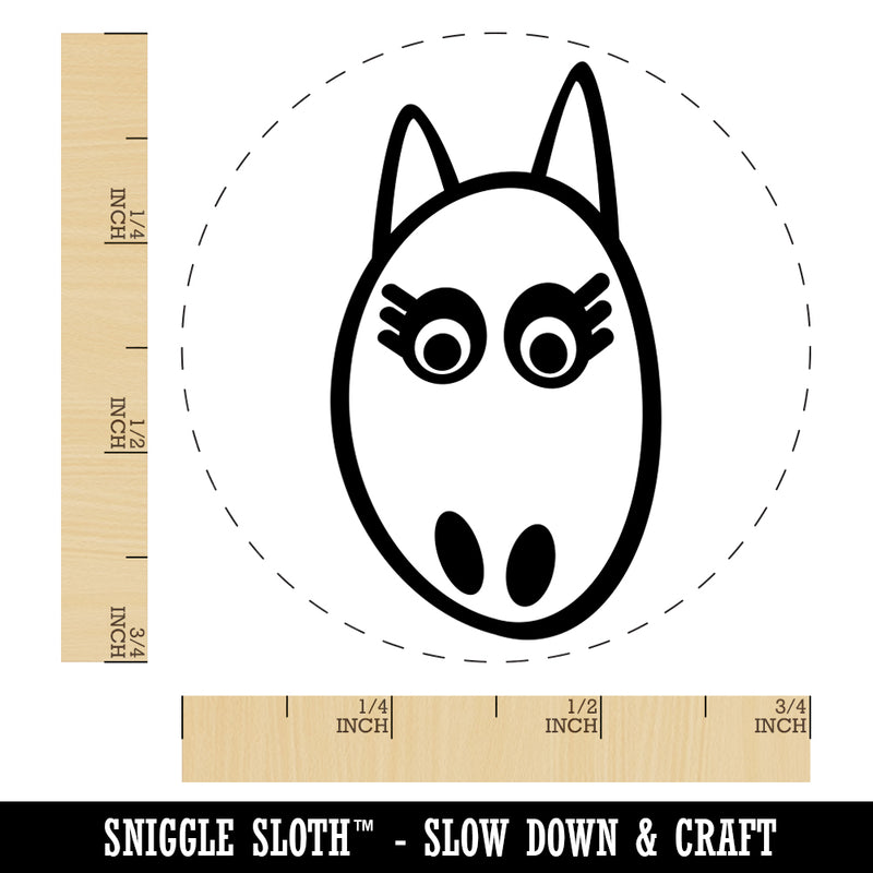 Lovely Horse Face Rubber Stamp for Stamping Crafting Planners