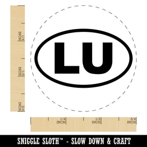 Luxembourg LU Euro Oval Rubber Stamp for Stamping Crafting Planners
