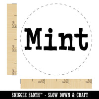 Mint Herb Fun Text Rubber Stamp for Stamping Crafting Planners