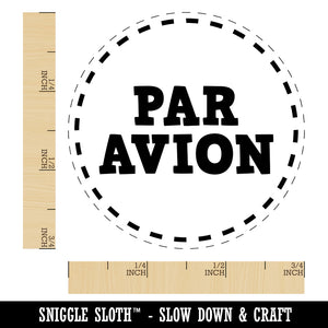 Par Avion Air Mail Dashed Circle Text Rubber Stamp for Stamping Crafting Planners