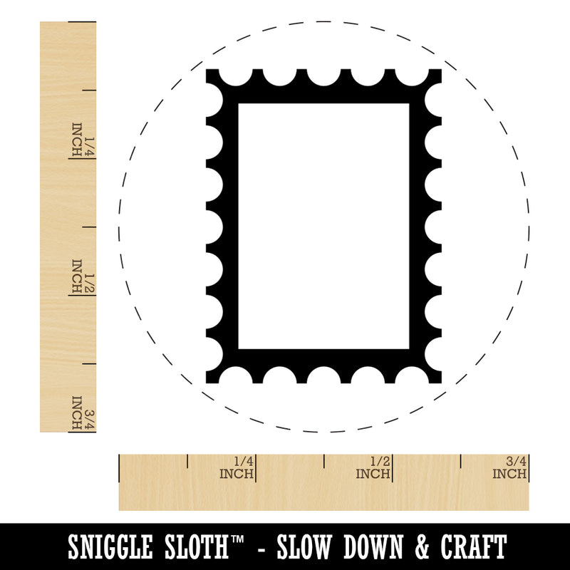 Postage Stamp Border Rubber Stamp for Stamping Crafting Planners