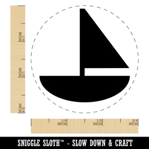 Sail Boat Solid Rubber Stamp for Stamping Crafting Planners
