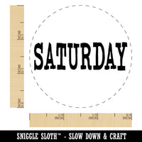 Saturday Text Rubber Stamp for Stamping Crafting Planners