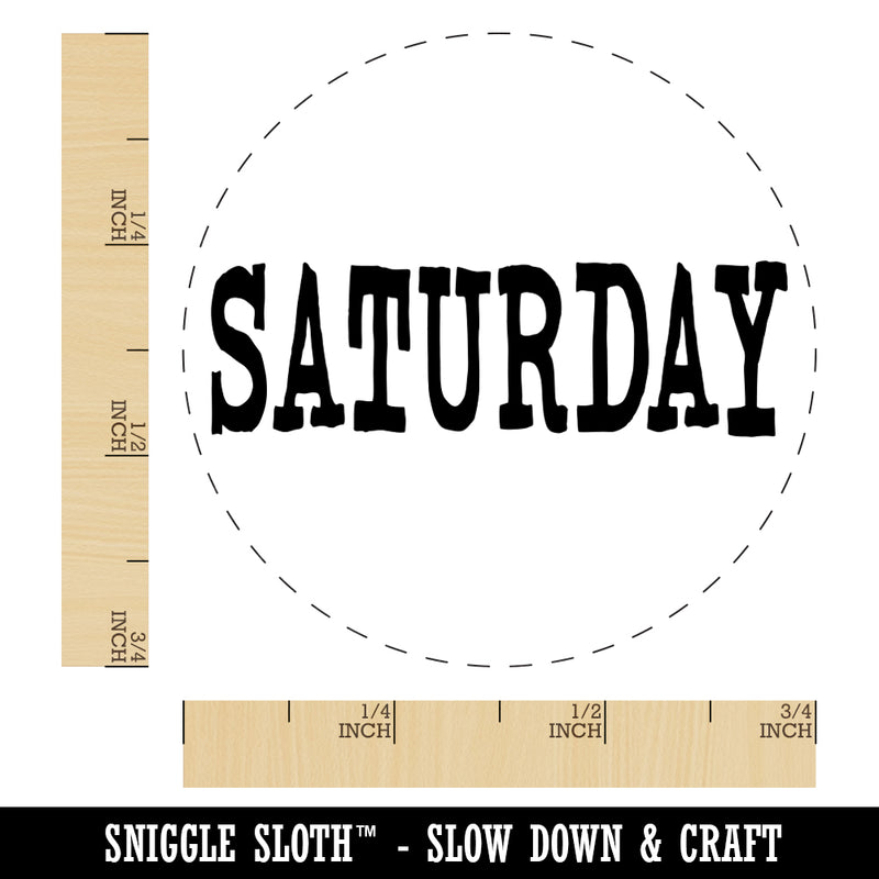 Saturday Text Rubber Stamp for Stamping Crafting Planners