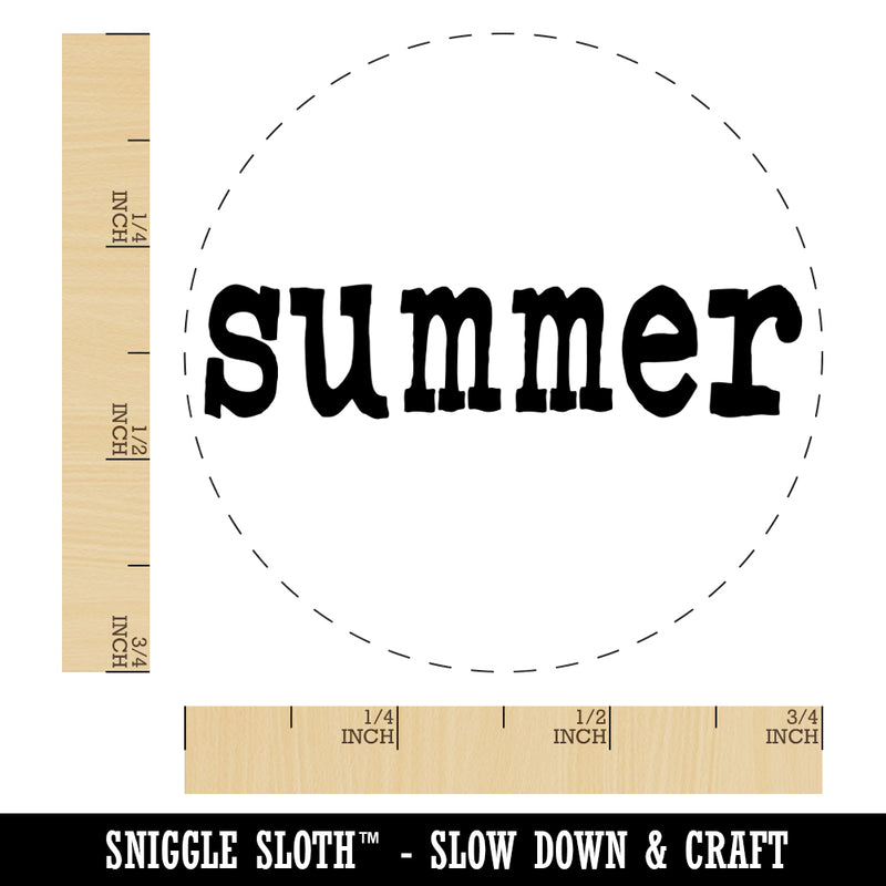 Summer Fun Text Rubber Stamp for Stamping Crafting Planners