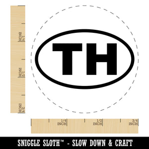 Thailand TH Euro Oval Rubber Stamp for Stamping Crafting Planners
