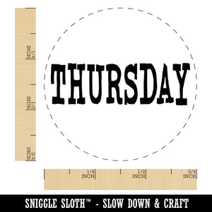 Thursday Text Rubber Stamp for Stamping Crafting Planners