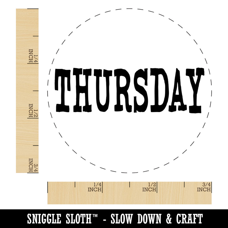 Thursday Text Rubber Stamp for Stamping Crafting Planners