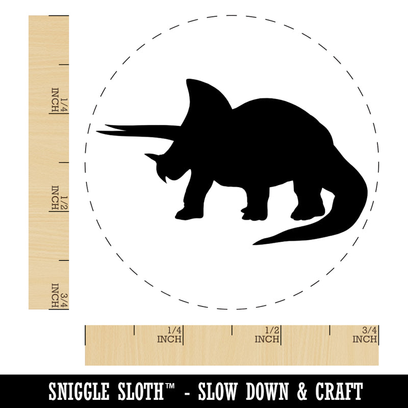 Triceratops Dinosaur Solid Rubber Stamp for Stamping Crafting Planners