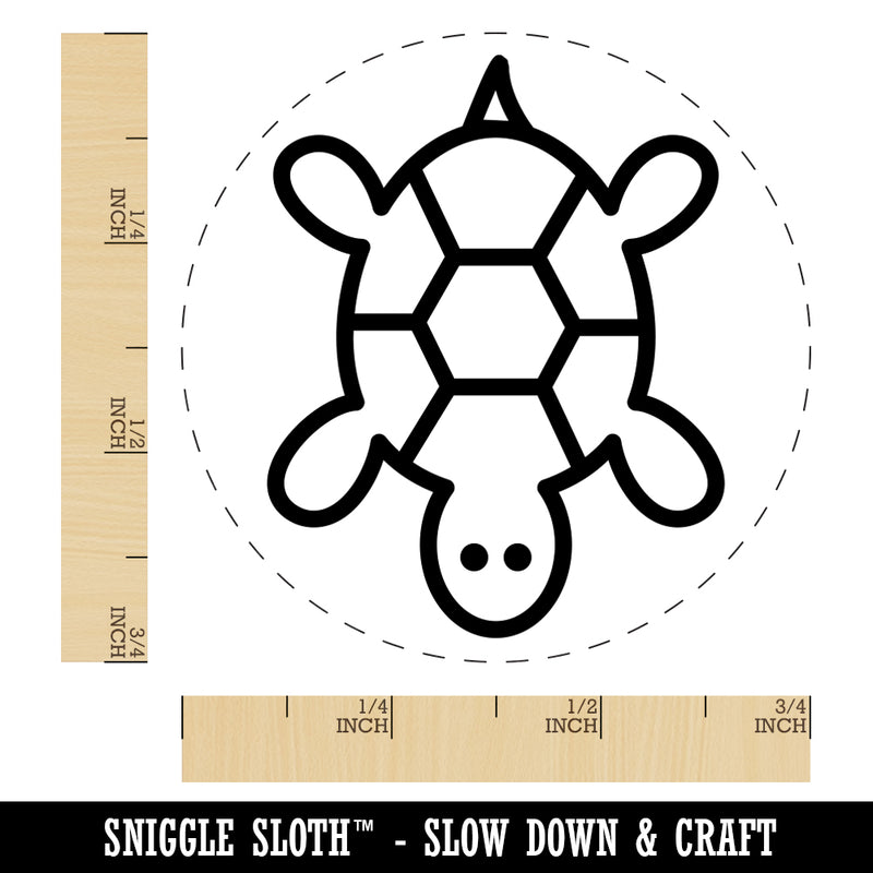 Turtle Top View Rubber Stamp for Stamping Crafting Planners