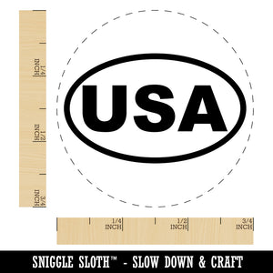 United States of America USA Oval Rubber Stamp for Stamping Crafting Planners